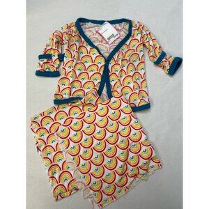 Little Sleepies newborn rainbow top & burp cloths